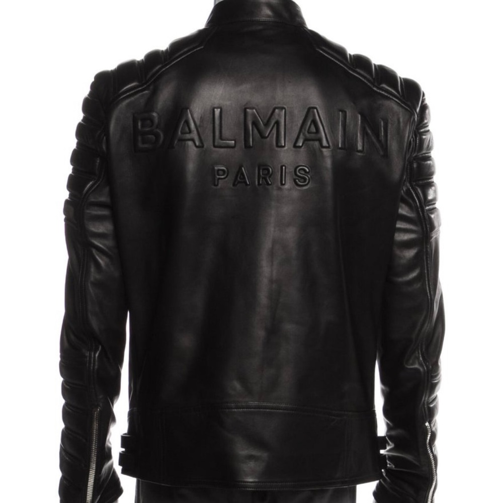 COPY - BALMAIN PARIS  new leather Jacket size M